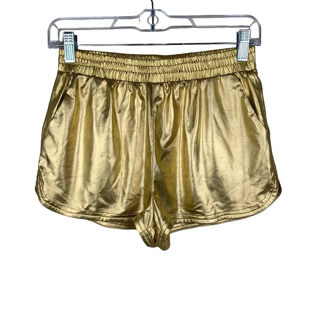 Gold High Waist Women Shorts